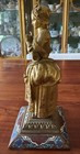 19th Century French Ormolu Gilt Bronze Woman Sculpture  7 5 hx3 5x3 5