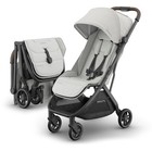 Uppababy Minu V3 Travel Stroller Greyson  charcoal Melange saddle Leather 