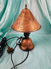 Vintage Hammered Copper Lamp - Working