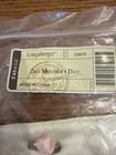 2011 Longaberger Mother   s Day Ivory Satin Pink Roses Drawstring Pouch 23979