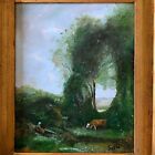 Original Oil Painting On Canvas In Ornate Gilded Frame