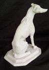 Whippet Italian Greyhound Antique Dog On Base Bisque Figurine From Hc
