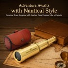 Solid Brass Handheld Telescope 6  - Nautical Pirate Spy Glass With Free Case