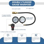 Cylinder Leak Down Tester Kit Dual Gauge Leakdown Detector Tool Set For Red
