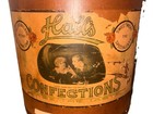 Large Wooden Advertising Candy Pail Halls Ottumwa Iowa Confection Mt Ayer Grocer
