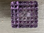 Antique Amethyst Glass Heavy Small 1 5    Tall X 1 5    Widesquare Ink Well Pre 1900