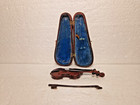 Great  Antique  Wooden  Violine   Bow  Wooden  Case  With  Amber  1920s
