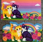 Vintage Lisa Frank Rainbow Envelope With Cats   Kittens Note Paper