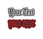 Custom Embroidered Freehand Border Straight Rocker Name Tags Sew On Patch 