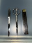 Vintage Desk 3 Pc Set Letter Opener   Made In Italy