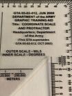 Gta 05-02-012 Coordinate Scale Protractor Army Graphic Training New Mapping 5x5