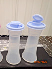 Tupperware Large Hourglass Salt   Pepper Shaker Set Of 2 New Blue