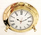 17  Antique Marine Solid Brass Ship Porthole Analog Clock Nautical Wall Clock