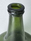 Rare 7  Black Glass Pirate Onion Mallet Rum wine Bottle 18th Century Pontil Base