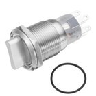 19mm Stainless Steel Dpdt 2 3 Position 1no 1nc 5a Switch Rotary Switch With Led