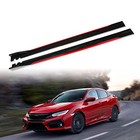 86 6  Universal Car Side Skirt 220cm Extension Rocker 86 60  Black red Line B