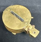 Vintage Maritime Pocket Sundial Nautical Brass Compass With Antique Leather Case