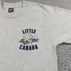 Vintage T Shirt Boys 14-16 Gray Heathered Fruit Of The Loom Little Canada Mn
