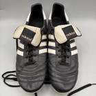 Vintage Adidas Soccer Cleats Mens 12 Black Leather Copa Mundial 90s World Cup