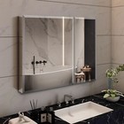 30   X 26    Aluminum Bathroom Medicine Cabinet With Double Doors Mirror