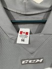 Binghamton Devils Game Used Worn Ccm Practice Jersey Ahl Gray 56