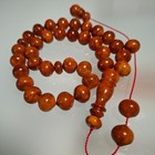 Amber Rosary     33 Oval Beads  13 Mm  Golden Brown Amber Rosary 52gram