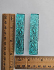 Fused Small Pair florentine Aqua Dichroic Glass Genuine French Hair Barrettes
