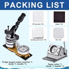 2inch 50mm Square Fridge Magnet Making Machine Kit   100 Sets Magnet Consumables