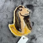 Handmade Needle Felted Afghan Hound Wool Portrait Patch Dogs In Sheeps Clothing