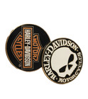 Harley Davidson Shield  And Willie G Skull 1 5 Inch Pin