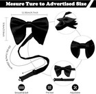 Mens Satin Silk Oversized Bow Tie Solid Color Formal Tuxedo Big Bowtie High Qual