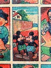 Vintage Japanese Menko Card Uncut Sheet - 1950s Disney Mickey Mouse Popeye