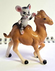 Very Rare Vtg Miniature Hagen Renaker Glossy Mouse Riding Camel Animal Figurine