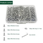 240pcs 2020 Aluminum Extrusion Hardware Accessories  M5 T Nuts Scerws Kit For   