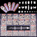 Nail Art Rhinestones Glitter Diamond Crystal Mixed  Flatback Gems 3d Decor