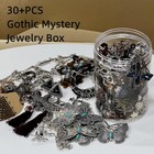  Mystery Jewelry Jar Gothic Witchy Jewelry Gift Set Mixed Punk Necklaces Rings