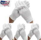 24 Pcs  12 Pair  White Cotton Gloves For Dry Hand Moisturizing Cosmetic Eczema H
