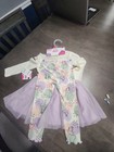 Disney Junior Minnie Mouse Long Sleeve Top  Skirt  Leggings And Scrunchie