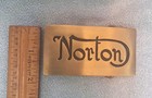 Baron Solid Brass Norton Motorcycle Belt Buckle