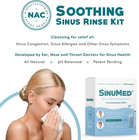 Nac Nasal Rinse Kit  Neti Pot Alternative With 28 Packets And Low-pressure Bottl
