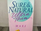 Vtg  1990 Sure   Natural  6  Regular Ultra Thin Maxi Pads  movie Prop  Sealed