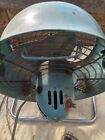 Vintage Dominion Portable Fan Mid Century Atomic Style Aqua Turquoise  