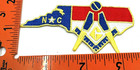 North Carolina Masonic Patch  State Shaped And Flag Background
