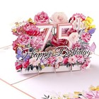 Happy 75th Birthday Pop-up Card For Women  Wife  75th 75th Birthday Card
