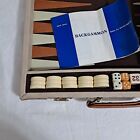 Vintage Backgammon Butterscotch Bakelite Dice Pieces Set Board Game Cups Case