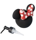 New Disney Minnie Polka Dot Bow Lotion Soap Pump Dispenser Black Resin 6x6
