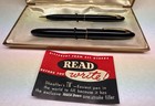 Vintage 1951 Nos Sheaffer Tm Touchdown Fountain Pen   Pencil Set Black F 14k Nib