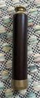 Vintage Brass Spyglass Telescope 3 Draw Leather Wrapped Nautical Pirate Prop 15 