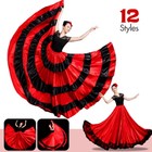 360 540 720 Degree Opening Dance Skirt Gypsy Spanish Flamenco Big Swing Long