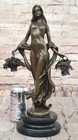 Art Deco Decorative Sexy Maiden Bronze Hand Made Figurine Sculpture Artwork Sale